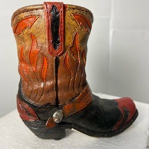 Cowboy boot pencil holder souvenir